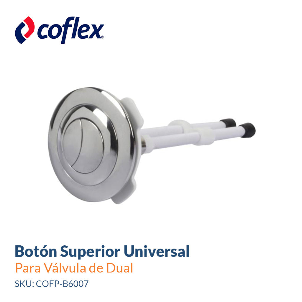 Botón Superior Universal para Válvula Dual -Cromado - COFLEX P-B6007
