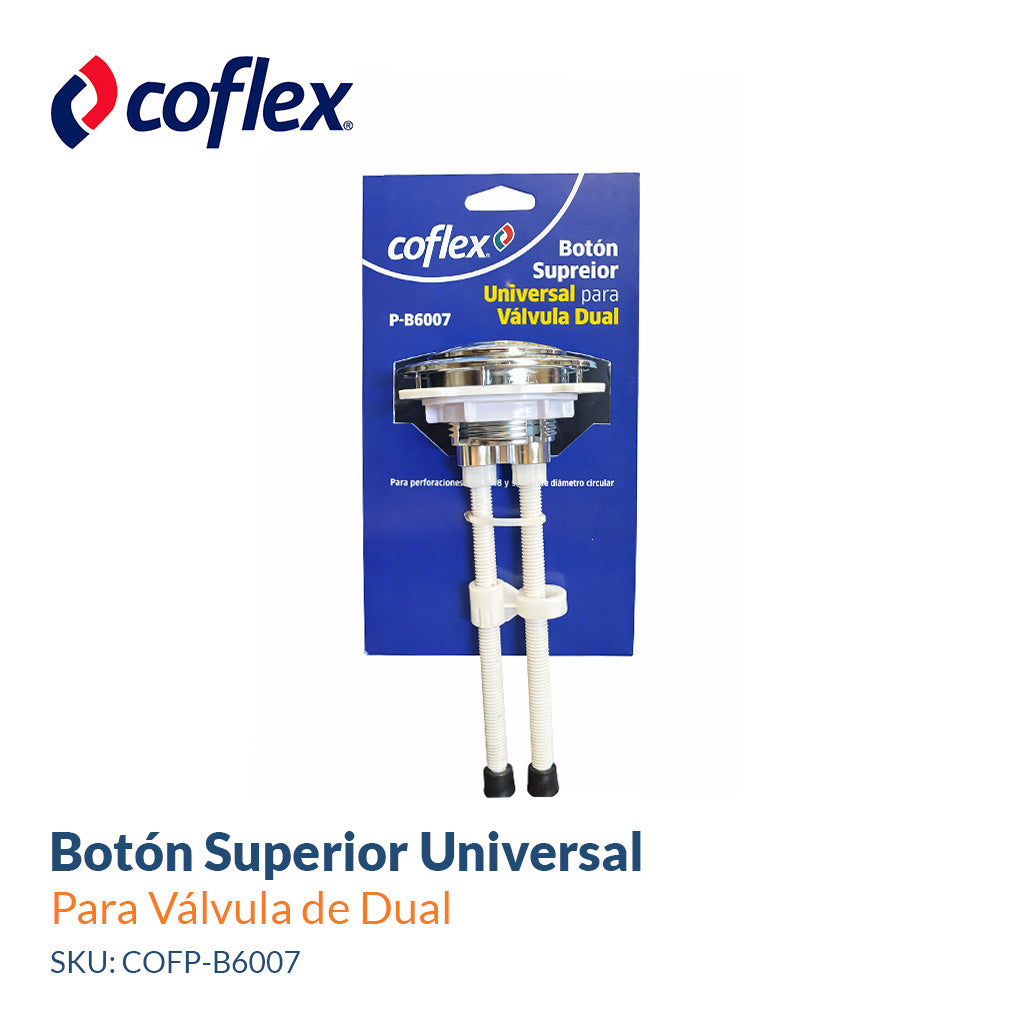 Botón Superior Universal para Válvula Dual -Cromado - COFLEX P-B6007