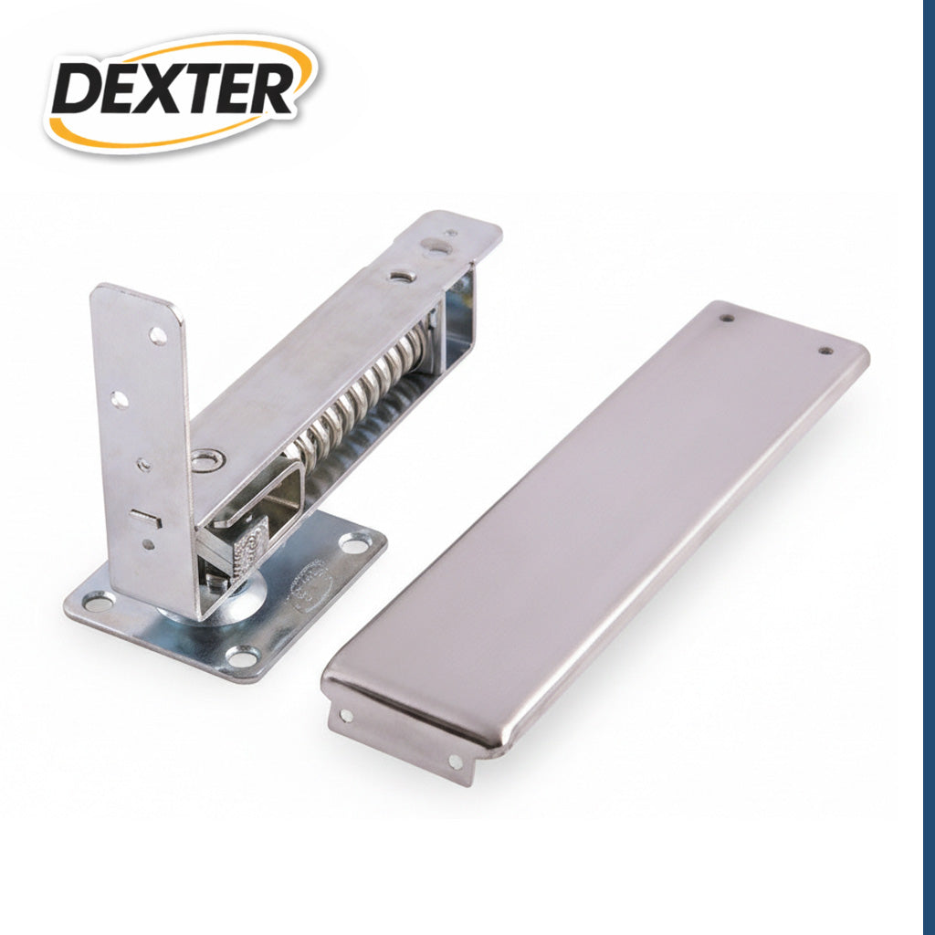 Bisagra de Piso Doble Acción para Puerta Vaivén - Cromo - Dexter 6889