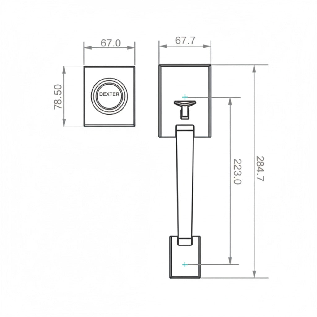 Cerrojo Boston Llave-Mariposa Latón Antiguo Alta Seguridad Dexter 6308
